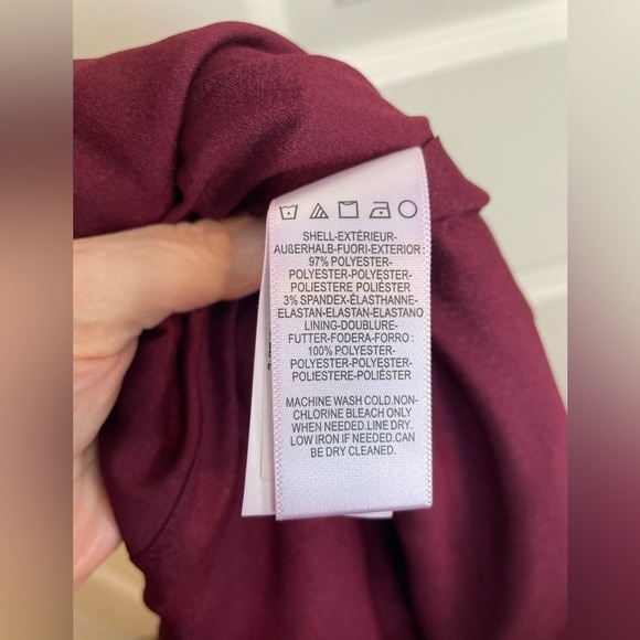 Dress the Population Catalina Dress Burgundy V neck Sleeveless Dress Large - Picture 8 of 13